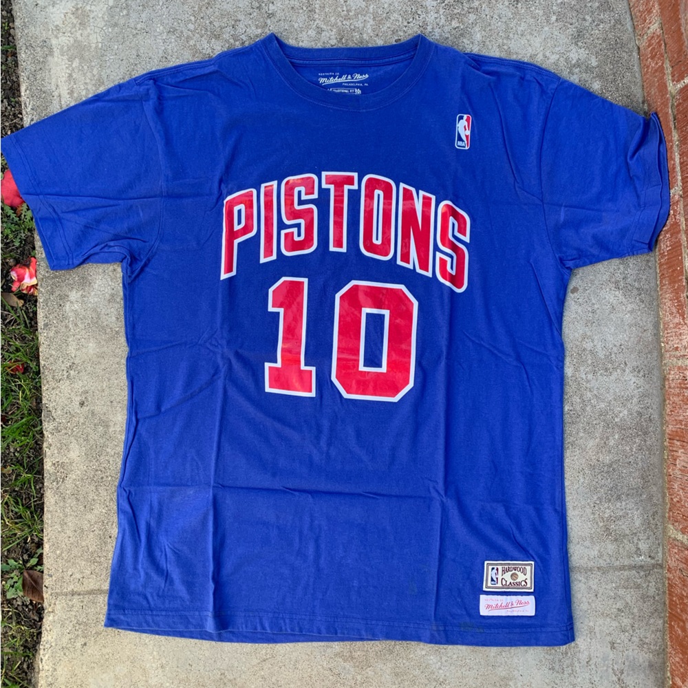 Men's Detroit Pistons Dennis Rodman Mitchell & Ness Blue Ter